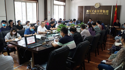 集团党委书记金辉为集团机关整个干部宣讲习近平总书记来陕调查沉要讲话心灵